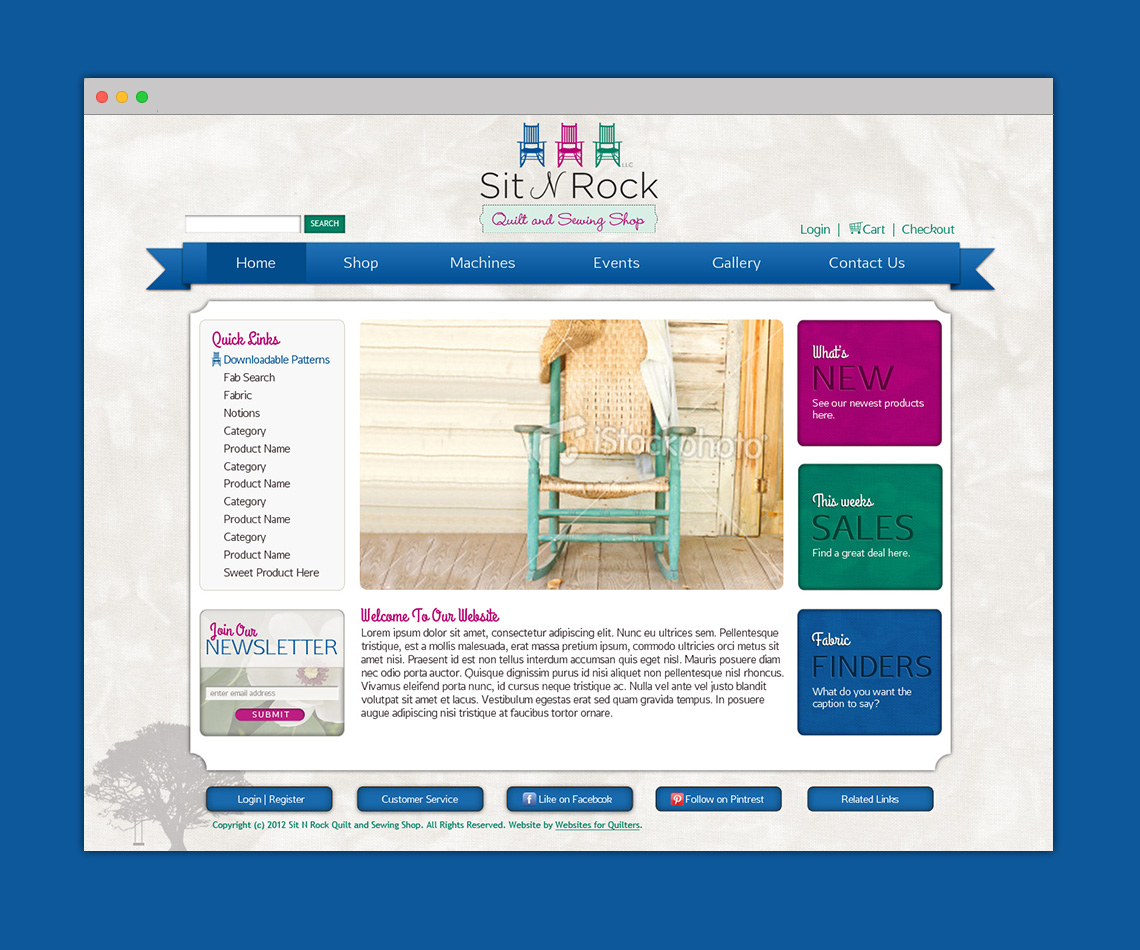 website mockup