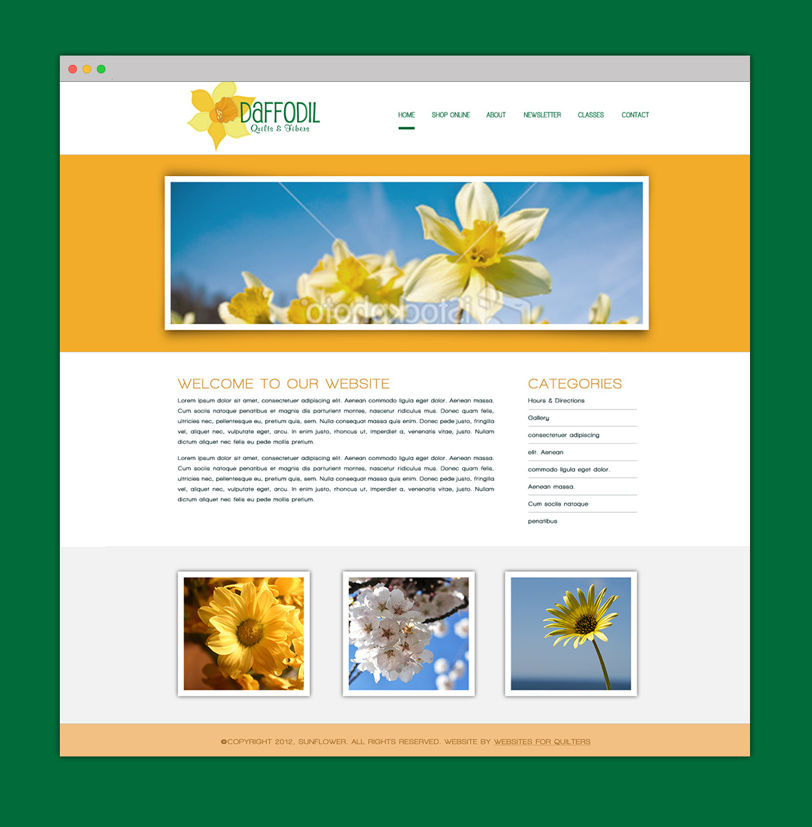 website mockup